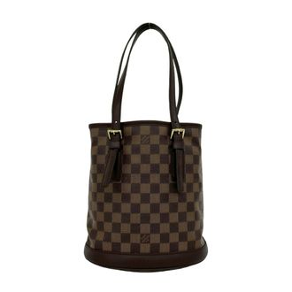 Louis Vuitton Brown Leather Pvc Pouch Shoulder Bag Tote Bag (Pre-Owned)