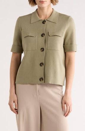 T Tahari Cardigan Sweater in Spring Olive at Nordstrom Rack, Size X-Large