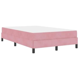 vidaXL Cama Box Spring Con Colch&oacute;n Rosa 120 X 200 Cm Terciopelo Vidaxl
