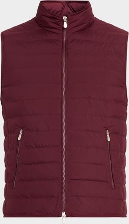Brunello Cucinelli Men & apos;s Lightweight Techno Padded Down Vest