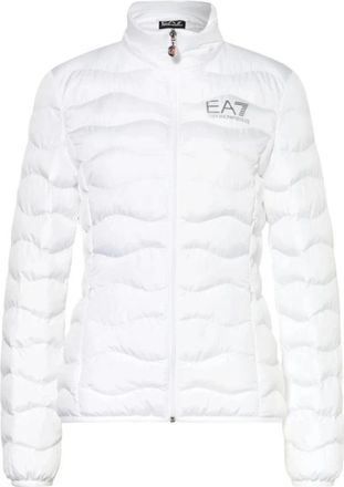 Emporio Armani Witte Bomberjack Lente/Zomer 2024 - Dames - Winterjassen - Wit - XL - Polyester - Jassen