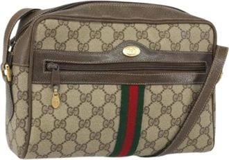 Gucci Pre-owned Cross Body Bags, female, Beige, Size: ONE SIZE Pre-owned Plastic Crossbody Bag