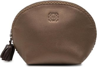 Loewe Pre-owned Loewe Leather Anagram Pouch 061111