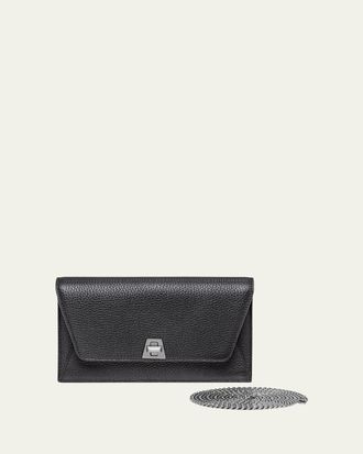 Akris Anouk Cervo Leather Clutch Bag w/Chain