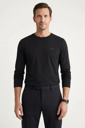 Joop Langarmshirt JOOP JEANS JJJ-33Alphis-L, Herren, Gr. XXL, schwarz, Jersey, Obermaterial: 100% Baumwolle, clean, unifarben, regular fit normal, Rundhals