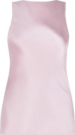 Nina Ricci Draped Open Back Top - Dames - Tops zonder mouwen - Roze - S - Satijn - Tops