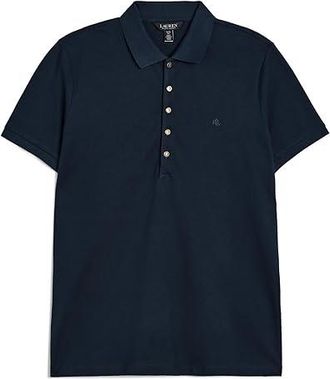 Lauren Ralph Lauren Plus Size Pique Polo Shirt Womens Clothing Lauren Navy : 3X, Cotton/Elastane