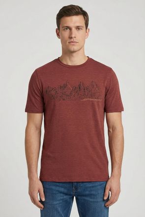 Killtec Funktionsshirt KILLTEC MN TSHRT C, Herren, Gr. 4XL, rotes ocker, Obermaterial: 92% Polyester, 8% Elasthan, Shirts Funktionsshirt, mit Logo Print, schn