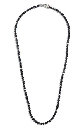 Jonas Studio Mens Onyx Necklace in Jet at Nordstrom