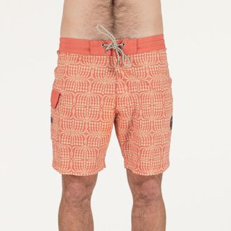 Vissla Mens Croozer 17.5 Boardshorts Red 33 In Waist