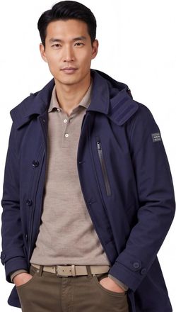 N-Z-A- NEW ZEALAND AUCKLAND New Zealand winterjas normale fit waterafstotend donkerblauw