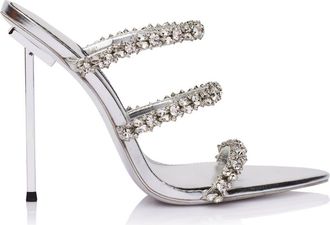 Jessica Rich Diamond Slide Sandal in Silver at Nordstrom, Size 36
