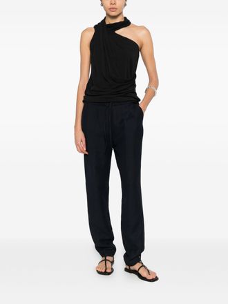 Fabiana Filippi Linen-Blend Trousers - Black