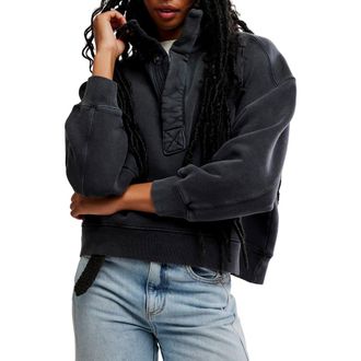 Free People Timeless Cotton Blend Pullover in Black at Nordstrom Rack, Size X-Large