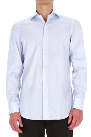 Finamore Traveller Tailored Shirt in Royal Oxford Linea Milano