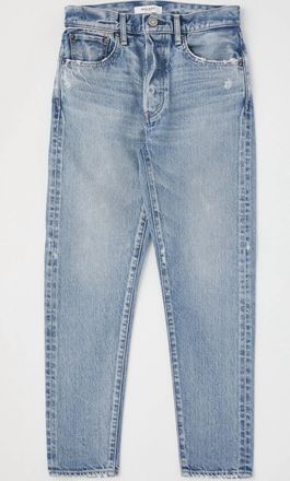 Moussy Vintage Browncroft Tapered High Waisted Jean In Blue