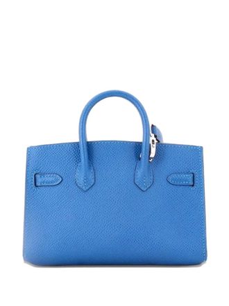 Herm&egrave;s Birkin Handbag Blue Epsom with Palladium Hardware Tiny tote bag