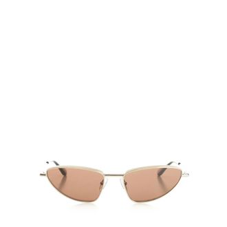 Alexander McQueen Cat-Eye Metal T-Bar Sunglasses - female - Alexander McQueen - Sunglasses - Yellow - ONE SIZE - Accessories