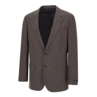 HUGO BOSS Jassen, Heren, Bruin, XL, Wol, Slim-fit Blazer