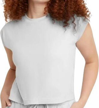 Hanes Ringspun Cotton Cap Sleeve Muscle Tees - Pack Of 5 In White