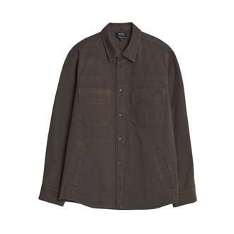A.P.C. C0Hnz M32027 10 Overshirt - Heren - Zomerjassen - Bruin - M - Katoen - Jassen