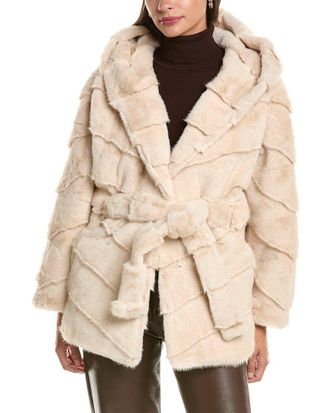 La Fiorentina Plush Faux Fur Jacket