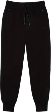 Lacoste Broeken, Dames, Zwart, XS, Katoen, Tapered Trainingsbroeken