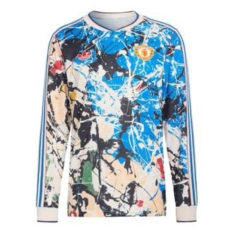 adidas Manchester United x Stone Roses Long Sleeve Black Multi Color KC4442