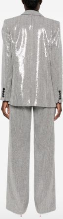 Ermanno Scervino Sequin-Embellished Houndstooth Blazer - Silver