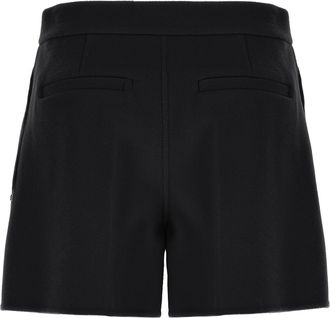 Sportmax Womens Black Virgin Wool Bermuda Shorts
