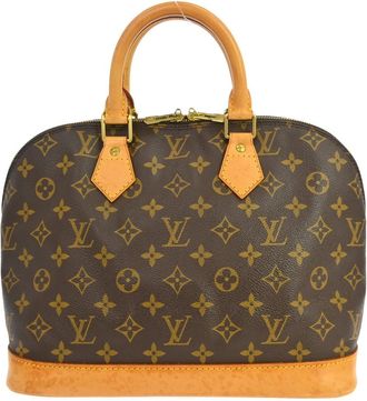 Louis Vuitton Alma Handbag Monogram Canvas Brown Canvas Handbag (Pre-Owned)