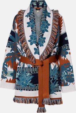 Alanui Cardigan Island Soul in jacquard di lana