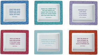 Two's Company Set Of 6 Classic Wise Sayings Desk Trays In Gift Box