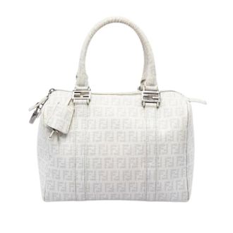Fendi Pre-owned Boston Bag - Dames - Pre-owned - Wit - Maat: ONE Size Leer