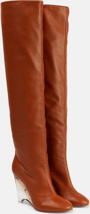 Alaia Leather knee-high boots