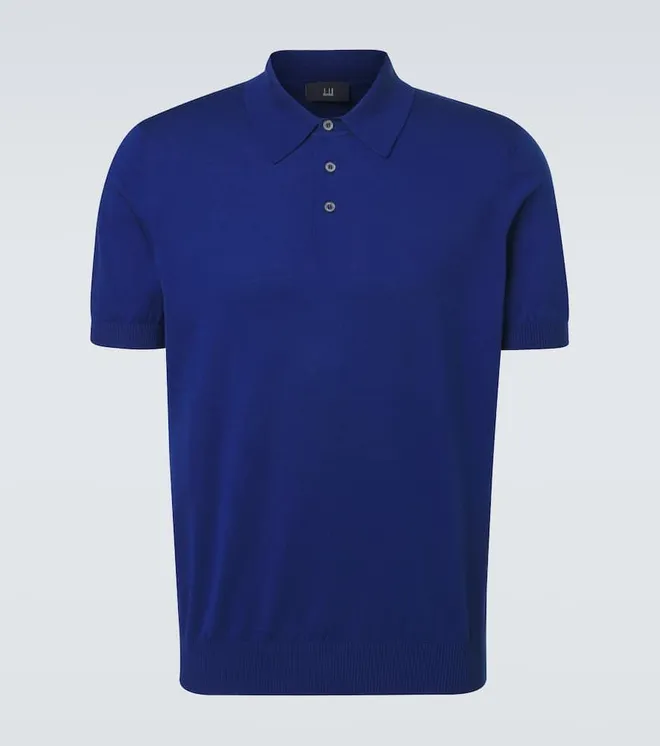 Cotton and silk polo shirt