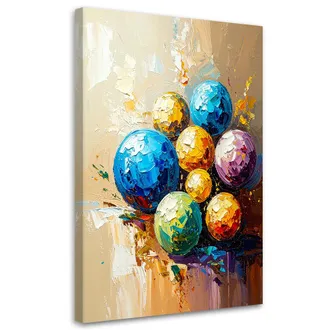 Artgeist Artgeist - Quadro Su Tela, Sfere Colorate Macchie Effetto Pittura Ad Olio - 40x60