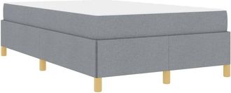 vidaXL Cama Tipo Box Spring Gris Claro Y Blanco Y Gris Claro Vidaxl