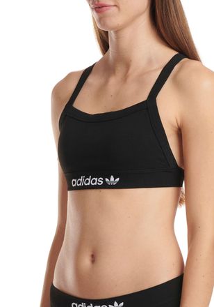 adidas Bralette ADIDAS ORIGINALS, Damen, Gr. XL, N-Gr, schwarz (000, schwarz), Single Jersey, Obermaterial: 89% Polyester, 11% Elasthan, kontrastfarbene Deta