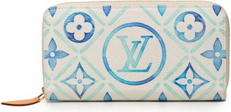 Louis Vuitton Blue White Pvc Leather Long Wallet (Bi-Fold) (Pre-Owned)