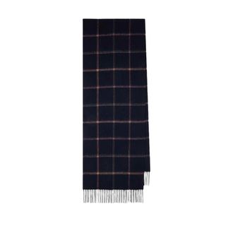Paul Smith Signature Check Wool-Cashmere Scarf - Heren - Accessoires - Blauw - Maat: ONE Size Wol