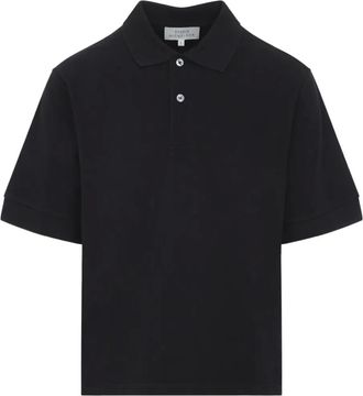 STUDIO NICHOLSON button short-sleeve polo shirt - Black