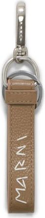 Marni Sleutelhanger met Herstelborduurwerk - Heren - Sleutelhangers & Tashangers - Beige - ONE Size - Leer - Accessoires