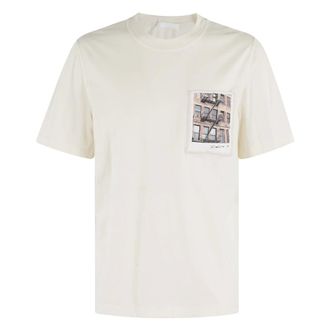 Helmut Lang Postcard T-Shirt - - Tops - Uomo - Beige - M