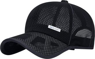 Generic Mens Breathable Mesh Baseball Cap Lightweight Quick Dry Unstructured Breathable Sports Caps Adjustable Summer Outdoor Running Golf Hat Black