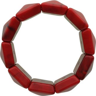Olivia Welles Cammie Resin Stretch Bracelet in Red /Black at Nordstrom Rack