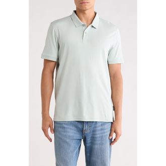 Calvin Klein Liquid Touch Interlock Cotton Polo in Pale Meadow at Nordstrom Rack, Size Xx-Large