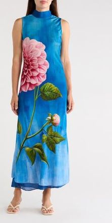 Elie Tahari The Sonja Garden Escape Sleeveless Silk Blend Maxi Dress at Nordstrom Rack, Size 12