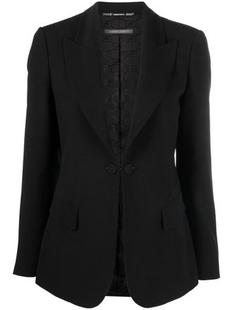 Alberta Ferretti peak-lapel single-breasted blazer - women - Acetate/Viscose/Viscose - 44 - Black