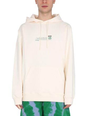 Msgm Off White Hood Sweatshirts